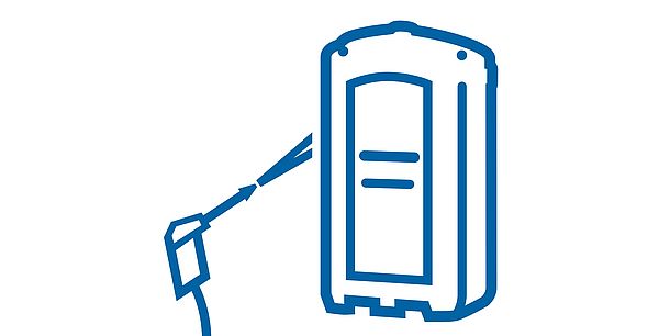 Service voor Dixi mobiele toiletcabines