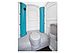 Dixi Luxe toilet cabine van de binnenkant