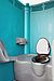 Dixi binnenkant toilet cabine