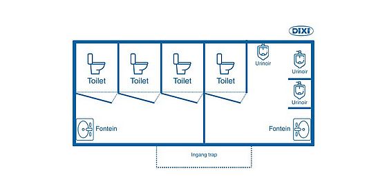 toiletwagen 4 toiletten 3 urinoirs